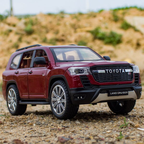 Toyota LAND CRUISER GR Sport Alloy Die casts Vehicles Metal Model Sound and Light Pull Back - Image 3