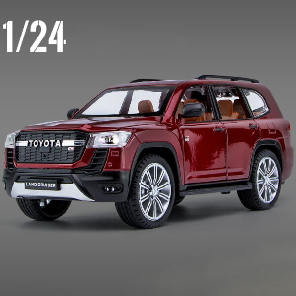 Toyota LAND CRUISER GR Sport Alloy Die casts Vehicles Metal Model Sound and Light Pull Back - Image 2