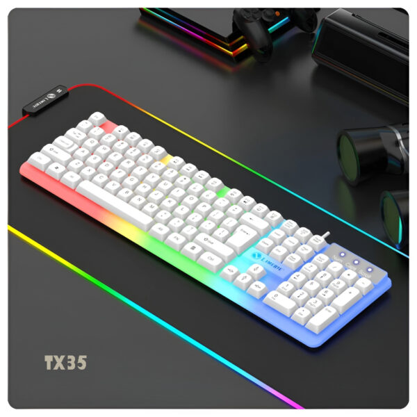 TX35 Limeide RGB Suspension Backlit Lightweight Luminous Wired Gaming Keyboard - Image 3