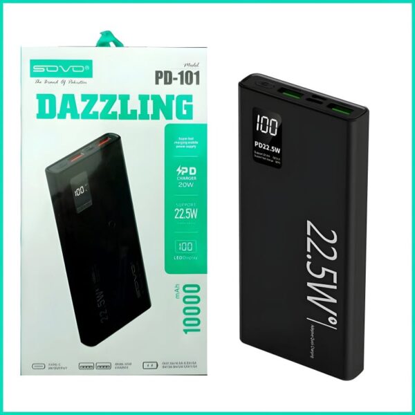 SOVO PD-101 Dazzling 10000mAh Portable Charger - Image 4