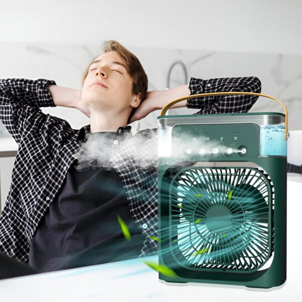 4 in 1 Portable Air Humidifier Cooling USB Fan with 7-Color Night Light - Image 8