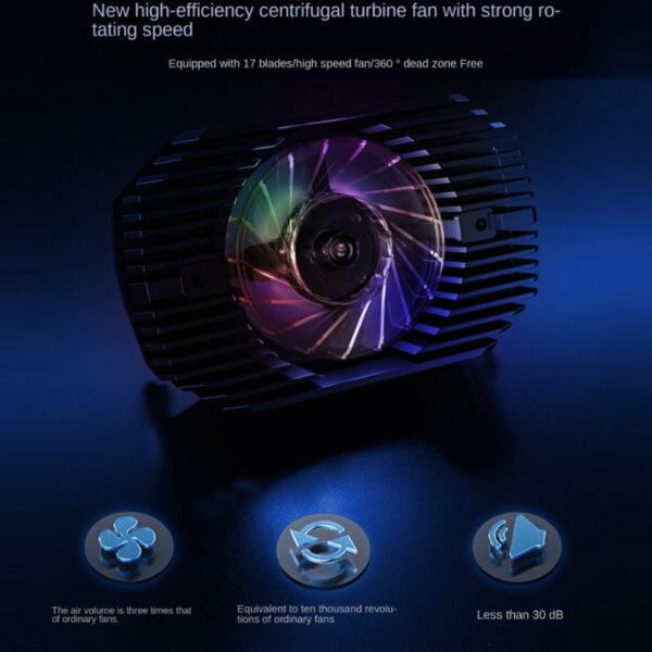 Mobile Cooler GT16 Turbo Cooling Alloy Material Silent Cooling Pure Metal Semiconductor - Image 8