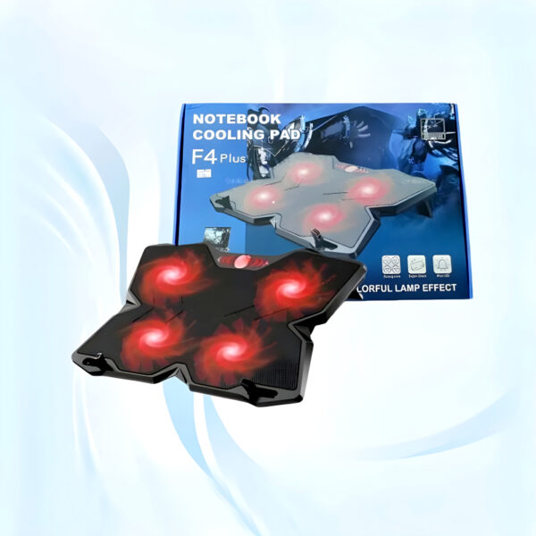 F4 Plus Cooling Pad: Powerful, Silent, LED Effects - Image 6