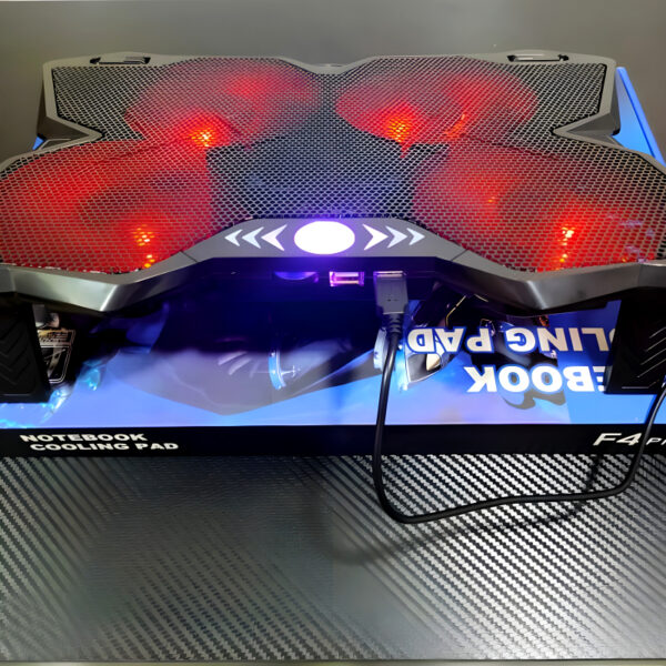 F4 Plus Cooling Pad: Powerful, Silent, LED Effects - Image 2