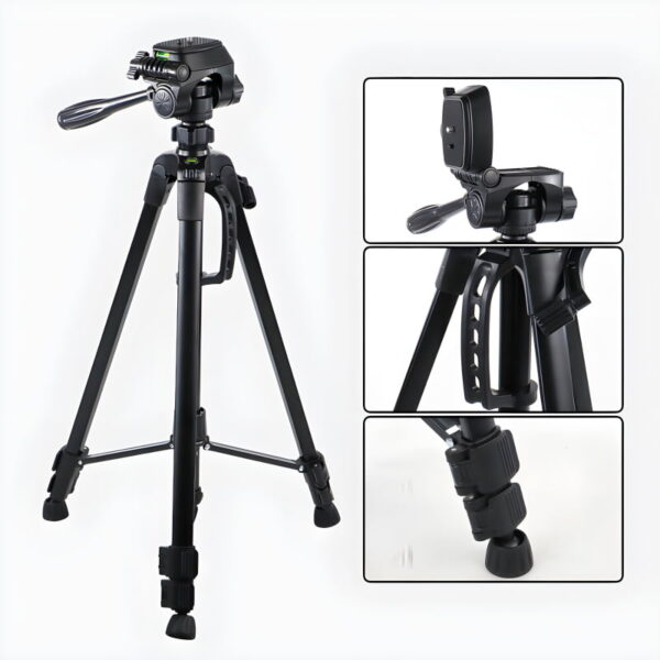 T-3520 Multi-Functional Professional Portable Tripod Stand For Mobile Phones, DSLR Cameras And Video Camcorders - Image 5
