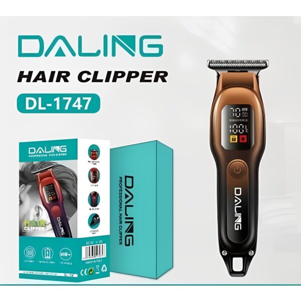 DALING DL-1747 Professional Hair Clipper High Energy Battery Portable With LED Display