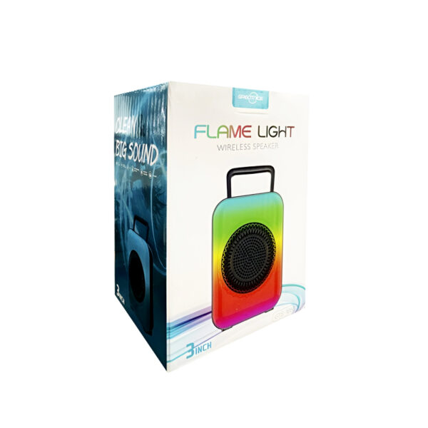 GTS-1867 Mini Portable 3-Inch Rechargeable Wireless Speaker with Flame Lighting Effect - Image 2