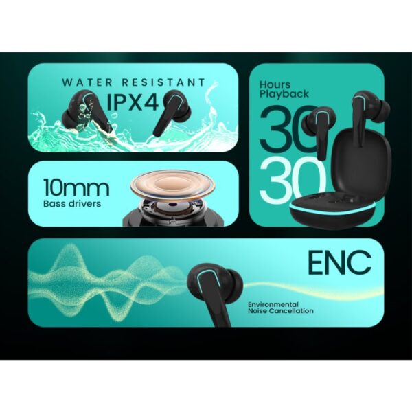 Yolo YoPod Ultra IPX4 Splashproof True Wireless Earbuds With ENC Quad Mics, Super Low Latency - Image 5